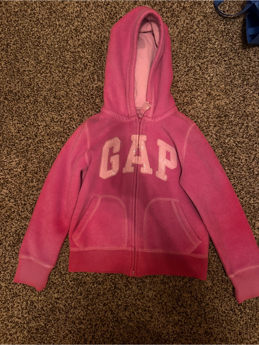 GAP Pink Hooded Zip-Up Sweatshirt